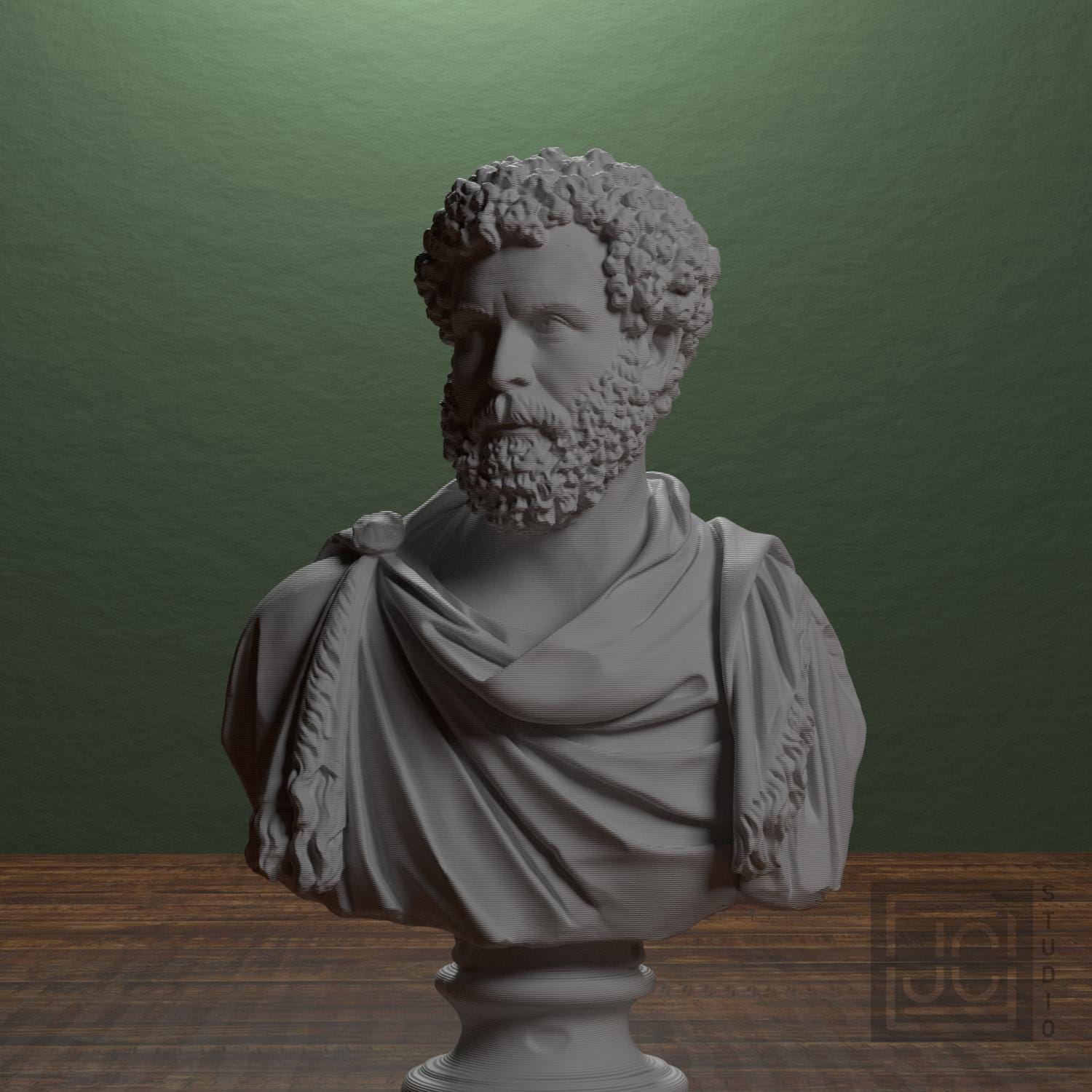 Draped Man (Formerly Clodius Albinus) 3D Printed Collectible Bust