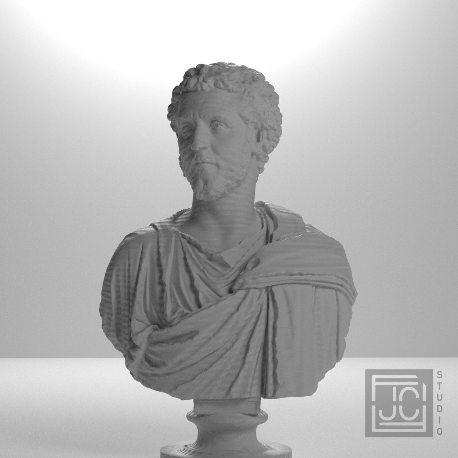 Portrait of a Man (Possibly Septimius Severus) 3D Printed Museum Replica