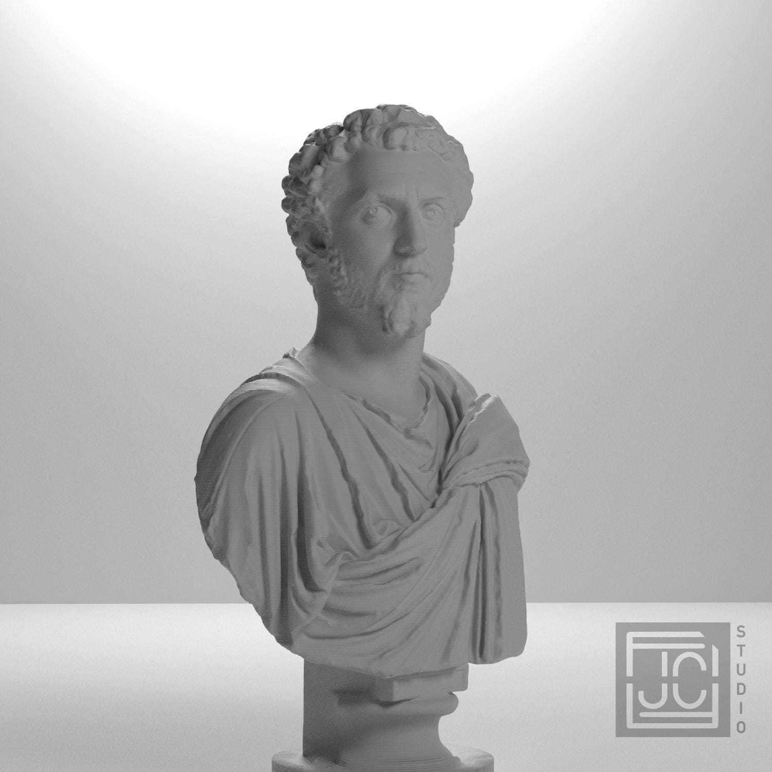Portrait of a Man (Possibly Septimius Severus) 3D Printed Museum Replica