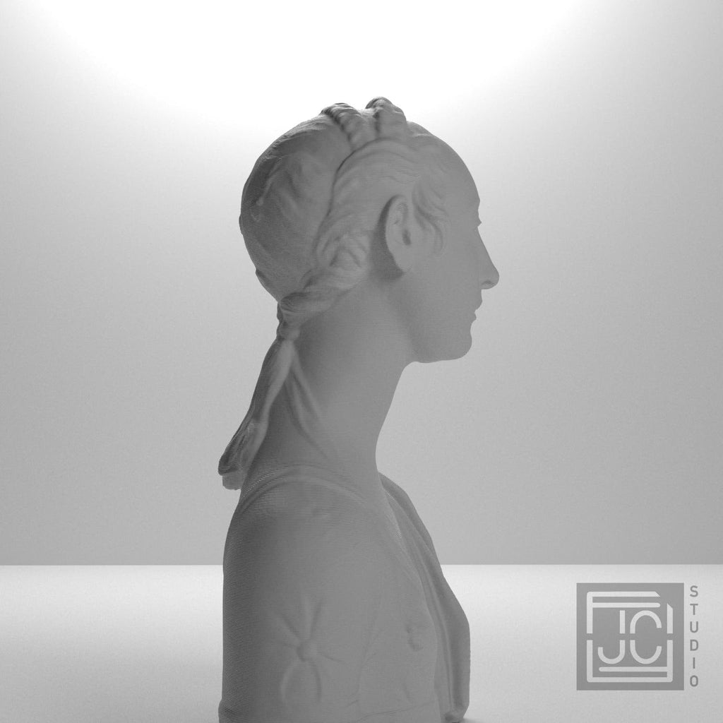 Portrait of a Young Girl 3D Printed Collectible Bust