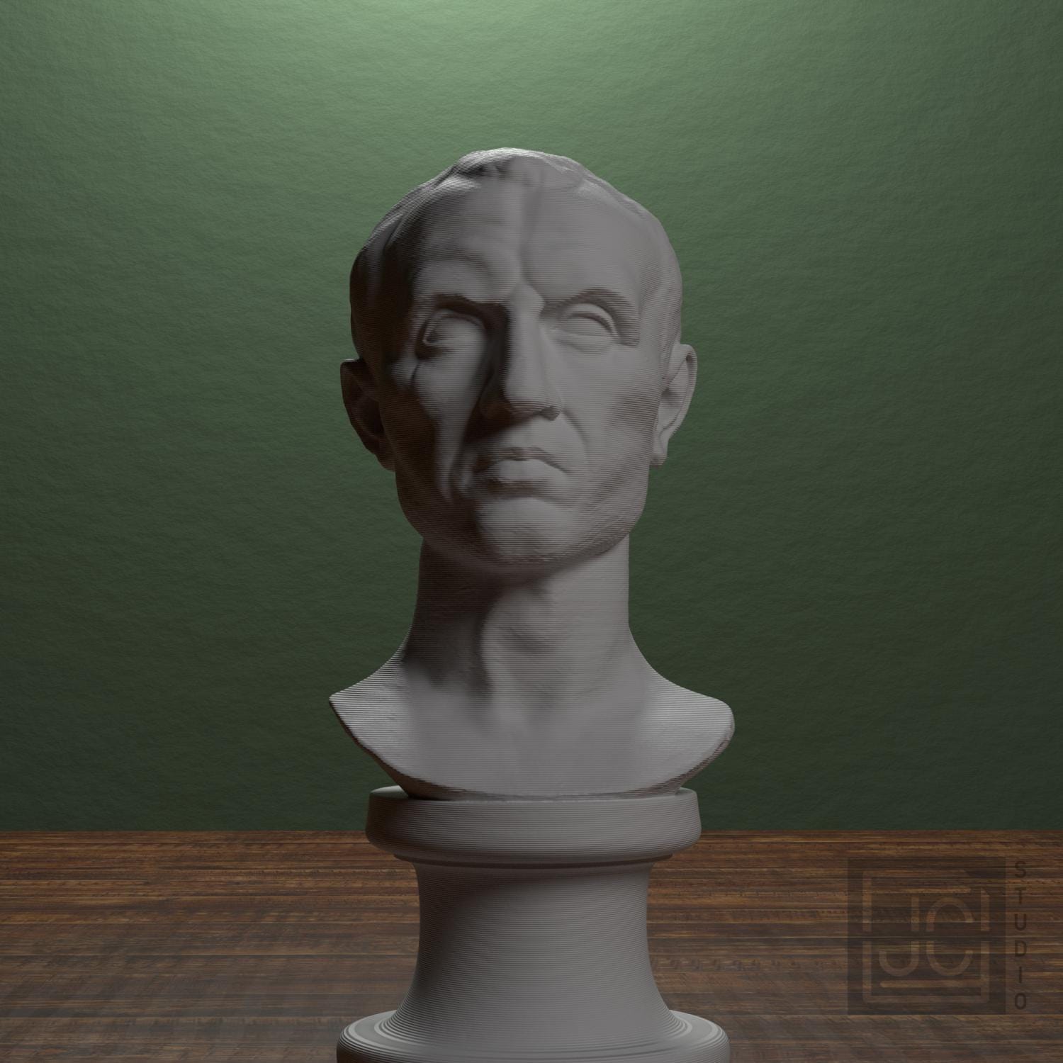 Julius Caesar Portrait No. 0344 3D Printed Collectible Bust