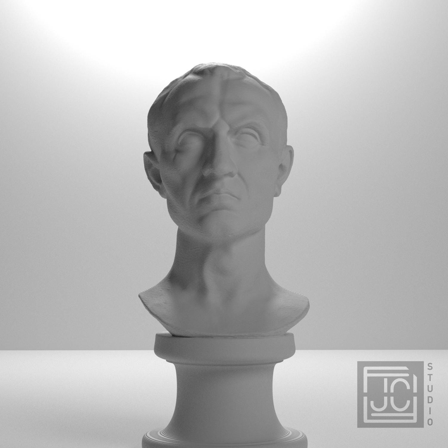 Julius Caesar Portrait No. 0344 3D Printed Collectible Bust