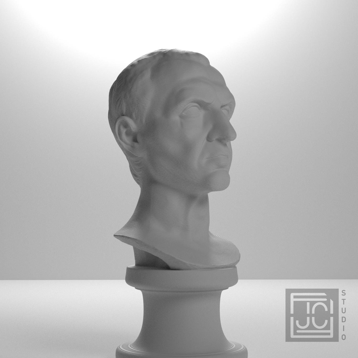 Julius Caesar Portrait No. 0344 3D Printed Collectible Bust