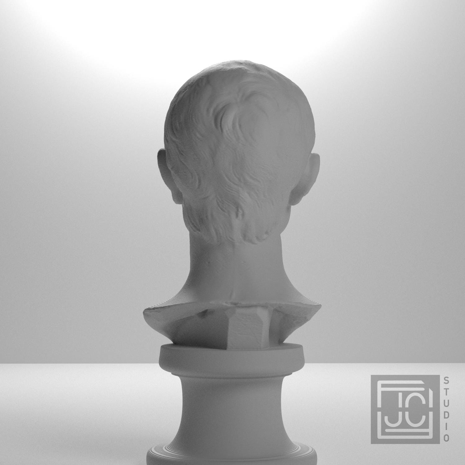Julius Caesar Portrait No. 0344 3D Printed Collectible Bust