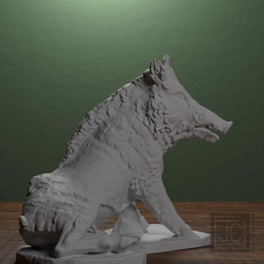 Wild Boar Porcellino 3D Printed Sculpture