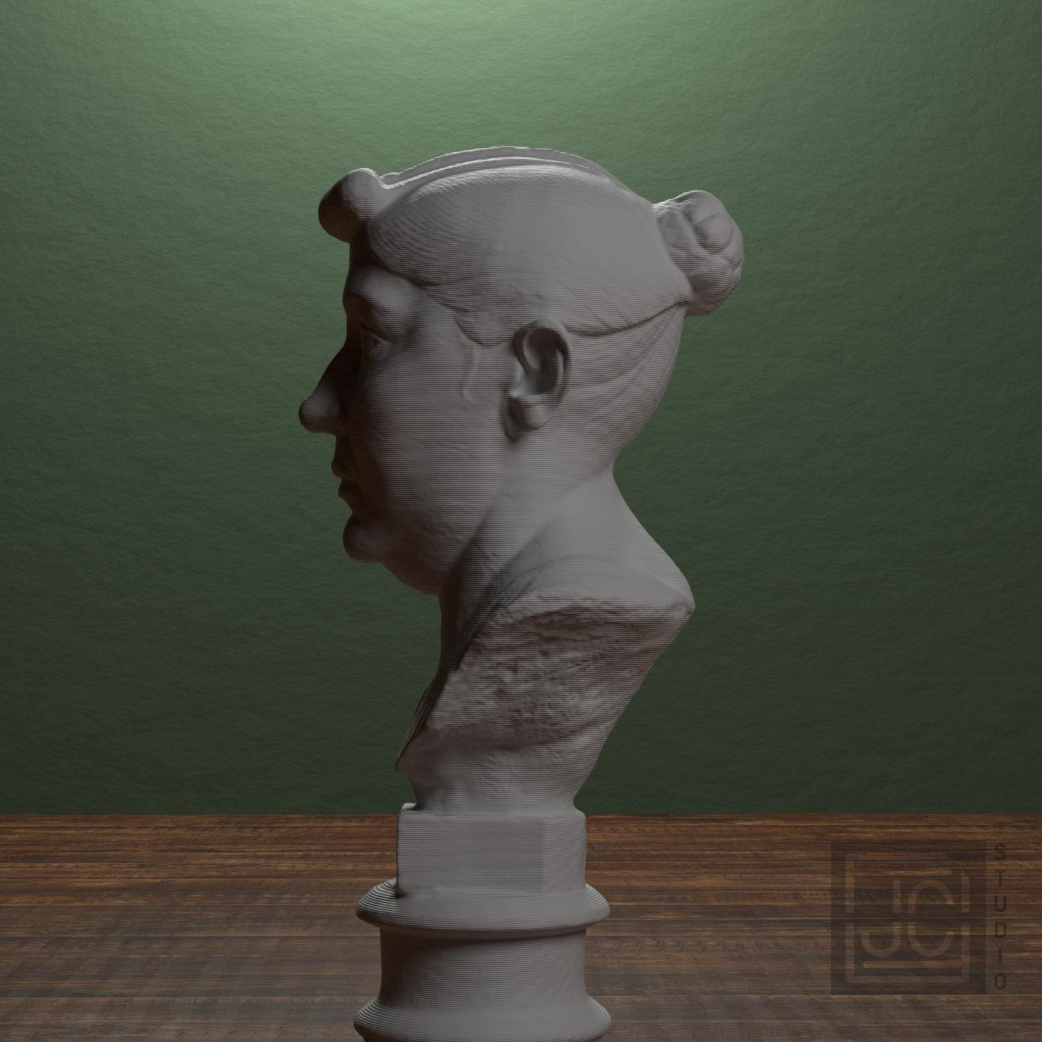 Elderly Roman Woman 3D Printed Collectible Bust