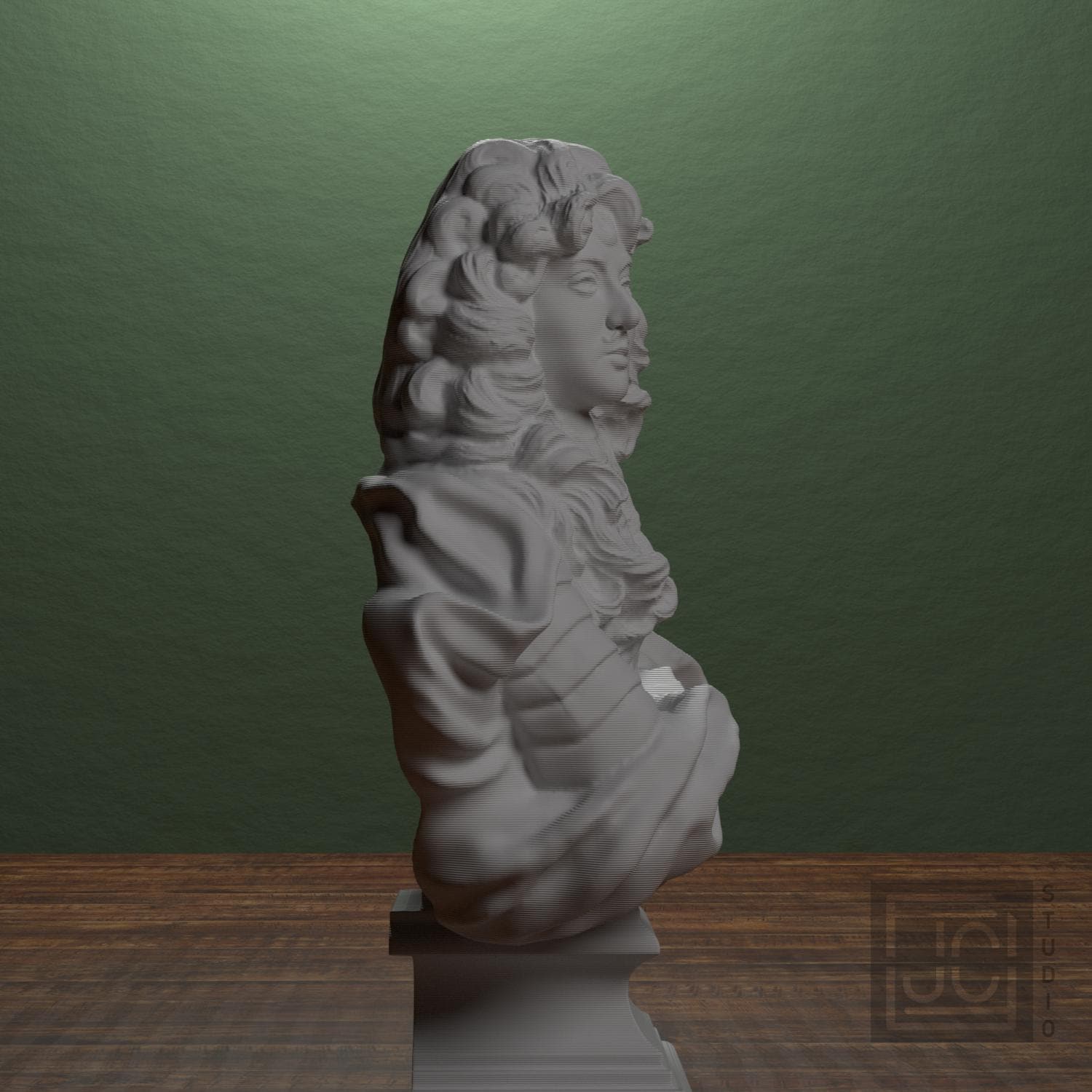 Louis XIV 3D Printed Collectible Bust