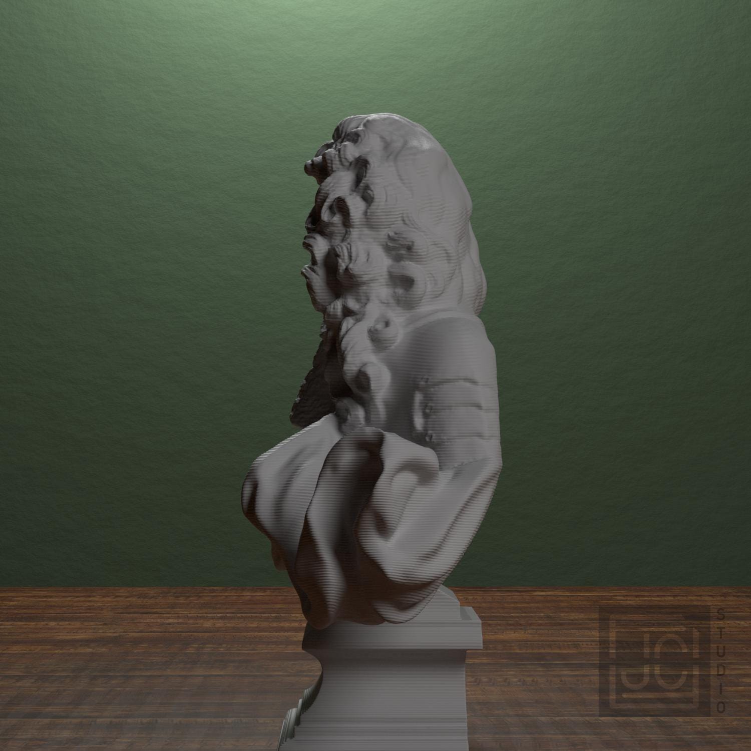 Louis XIV 3D Printed Collectible Bust