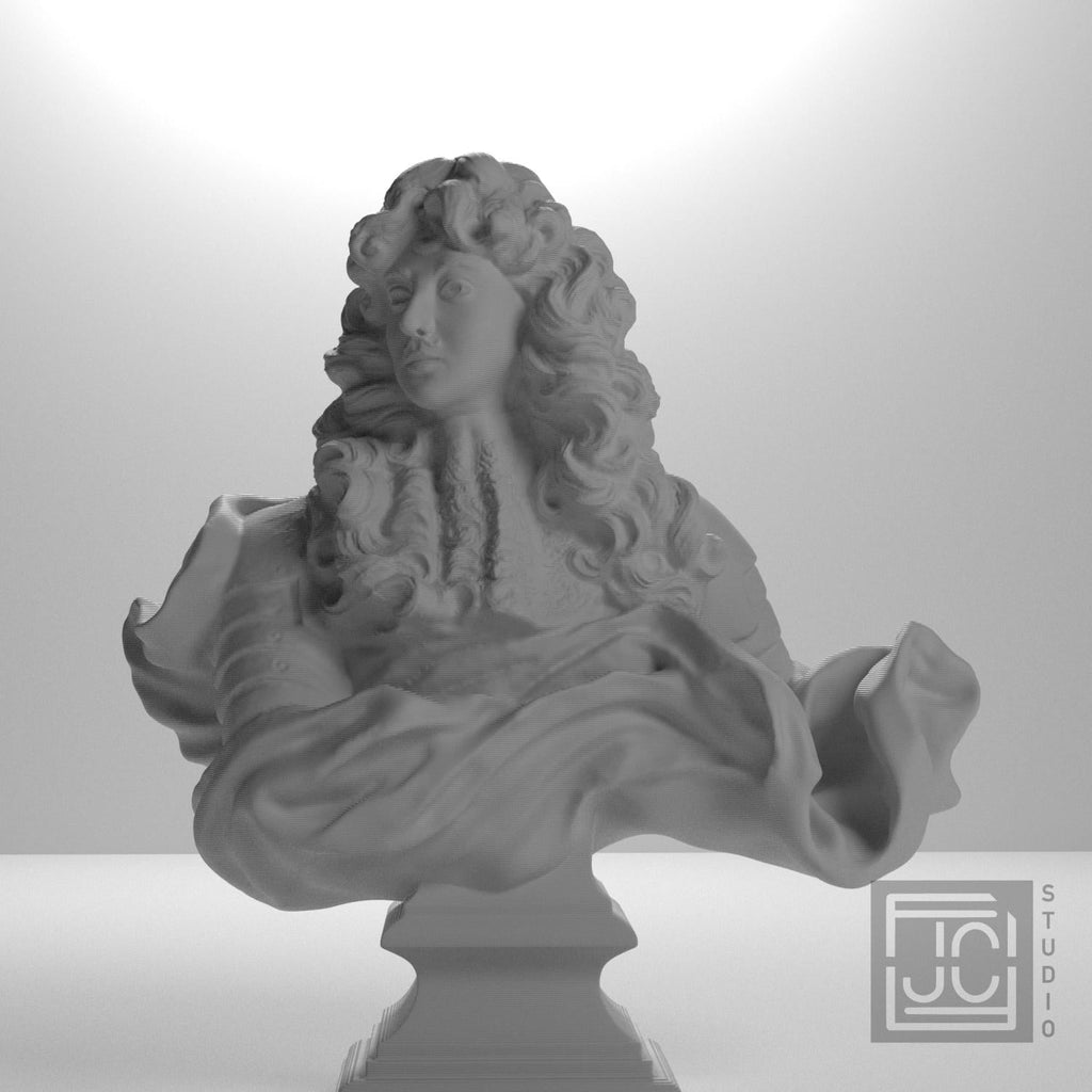 Louis XIV 3D Printed Collectible Bust