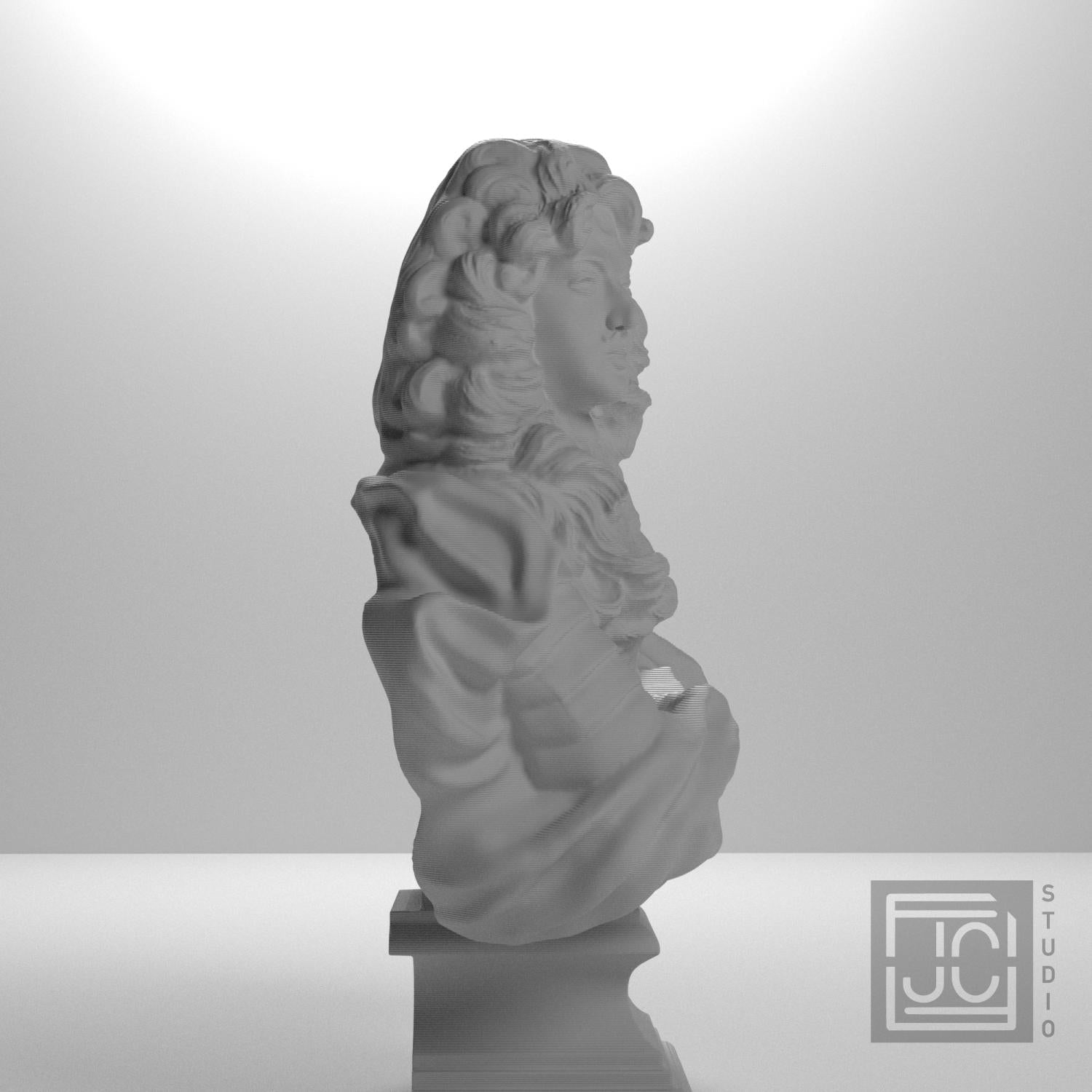 Louis XIV 3D Printed Collectible Bust