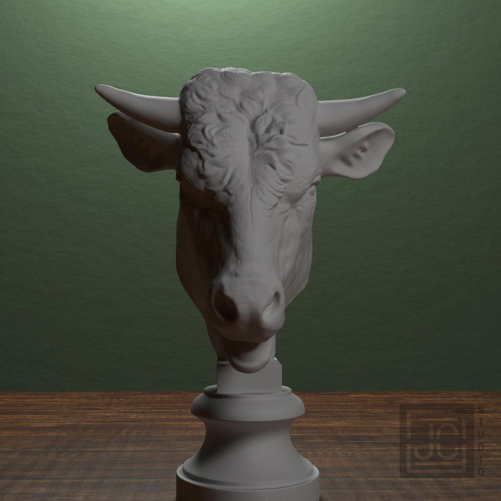Bull Head 3D Printed Museum Replica
