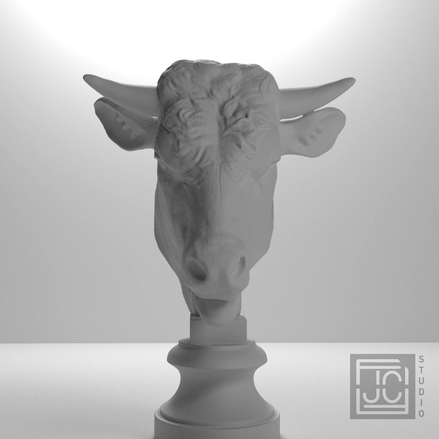 Bull Head 3D Printed Museum Replica