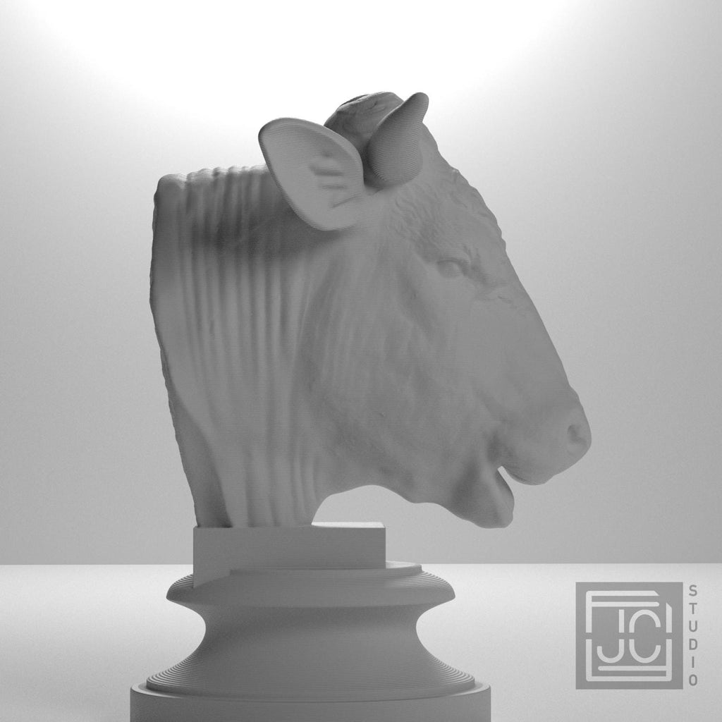 Bull Head 3D Printed Museum Replica