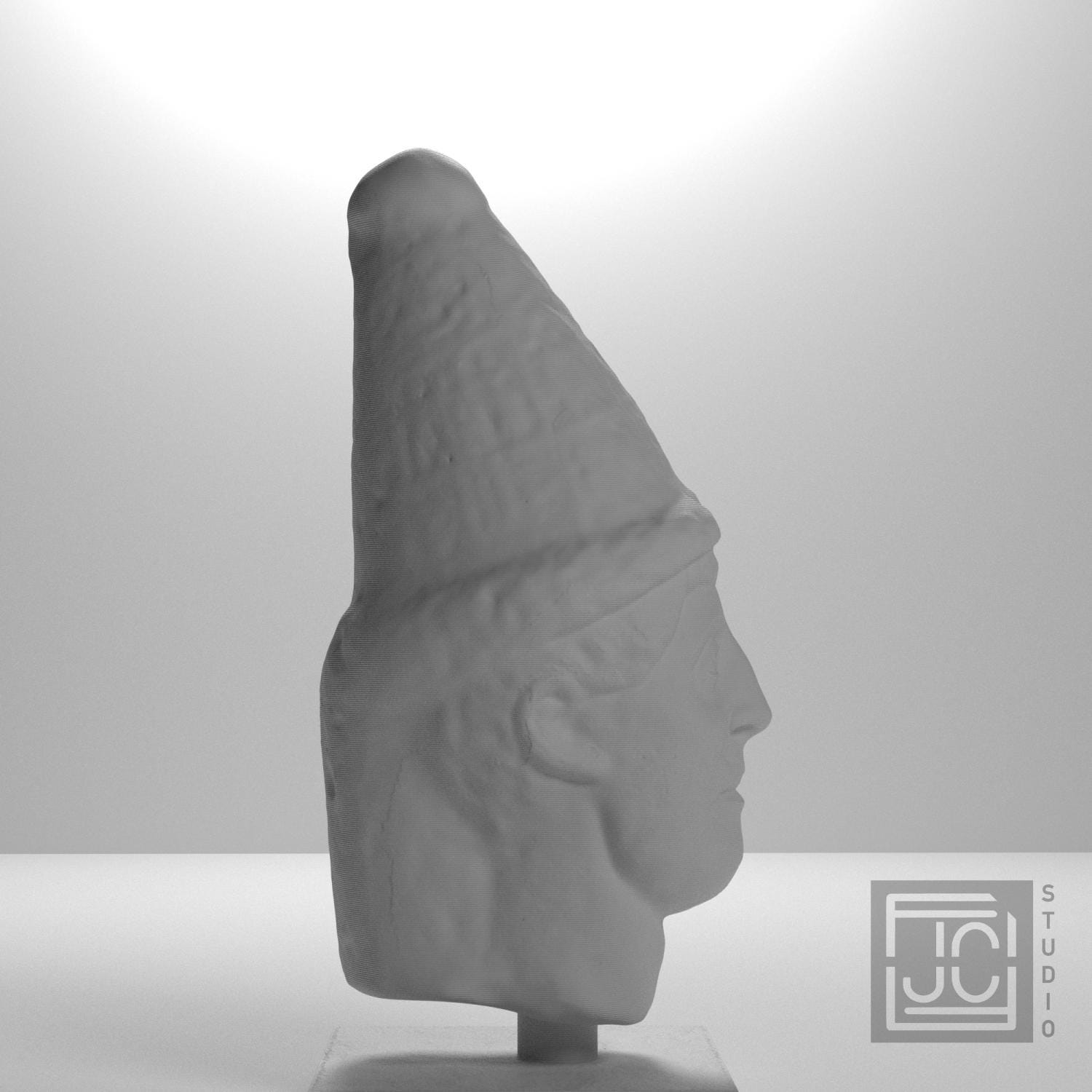 Head of a Priest 3D Printed Museum Replica