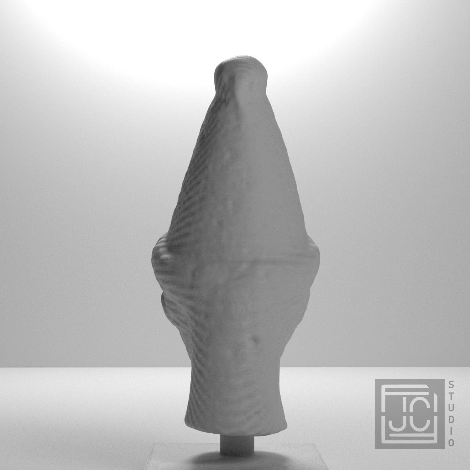 Head of a Priest 3D Printed Museum Replica