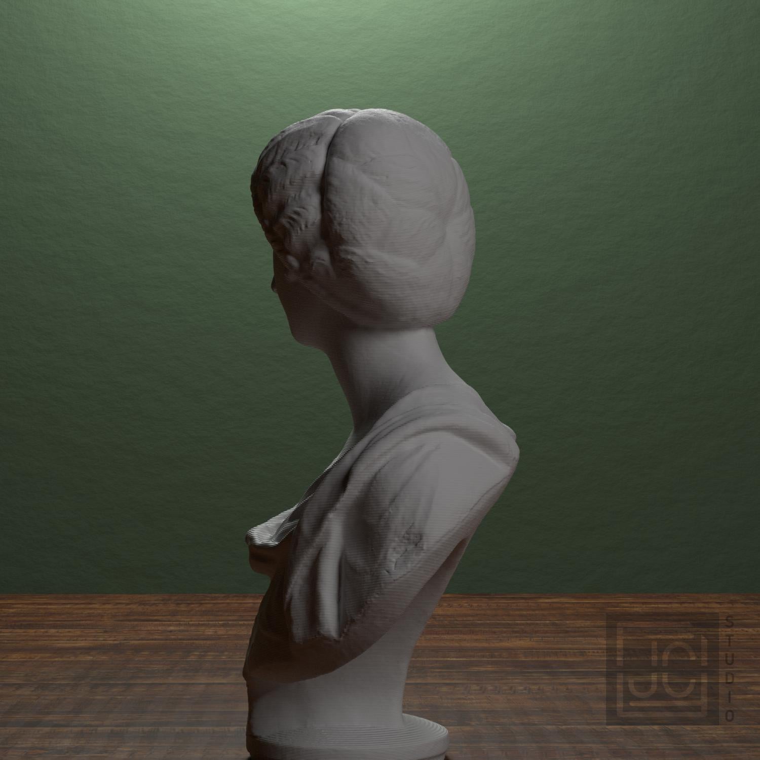Roman Woman 3D Printed Collectible Bust