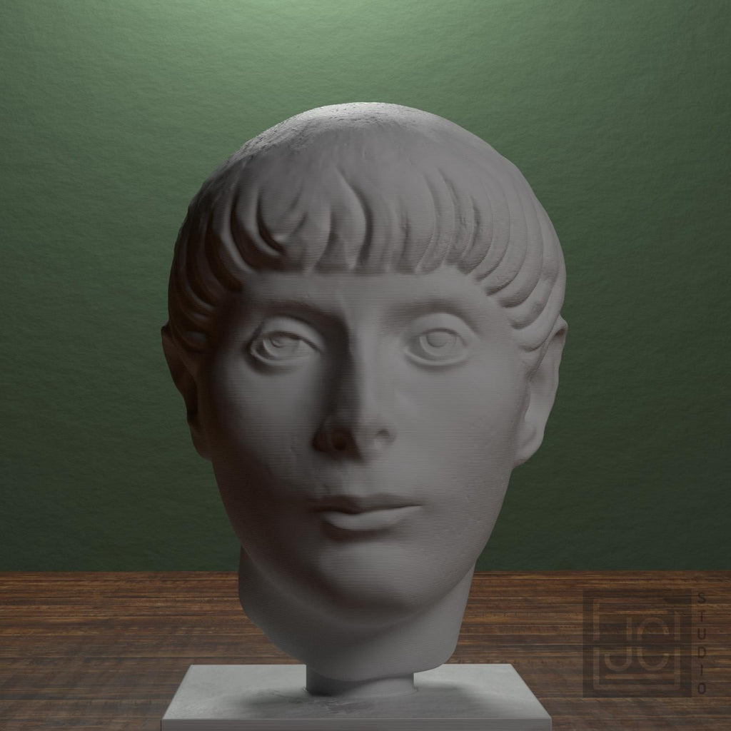 Young Man Head 3D Printed Museum Replica
