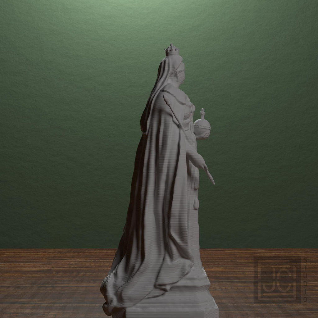 Queen Victoria in Victoria Square 3D Printed Museum Statue Replica