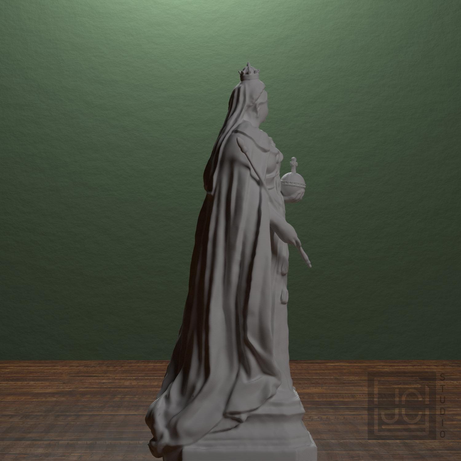 Queen Victoria in Victoria Square 3D Printed Museum Statue Replica
