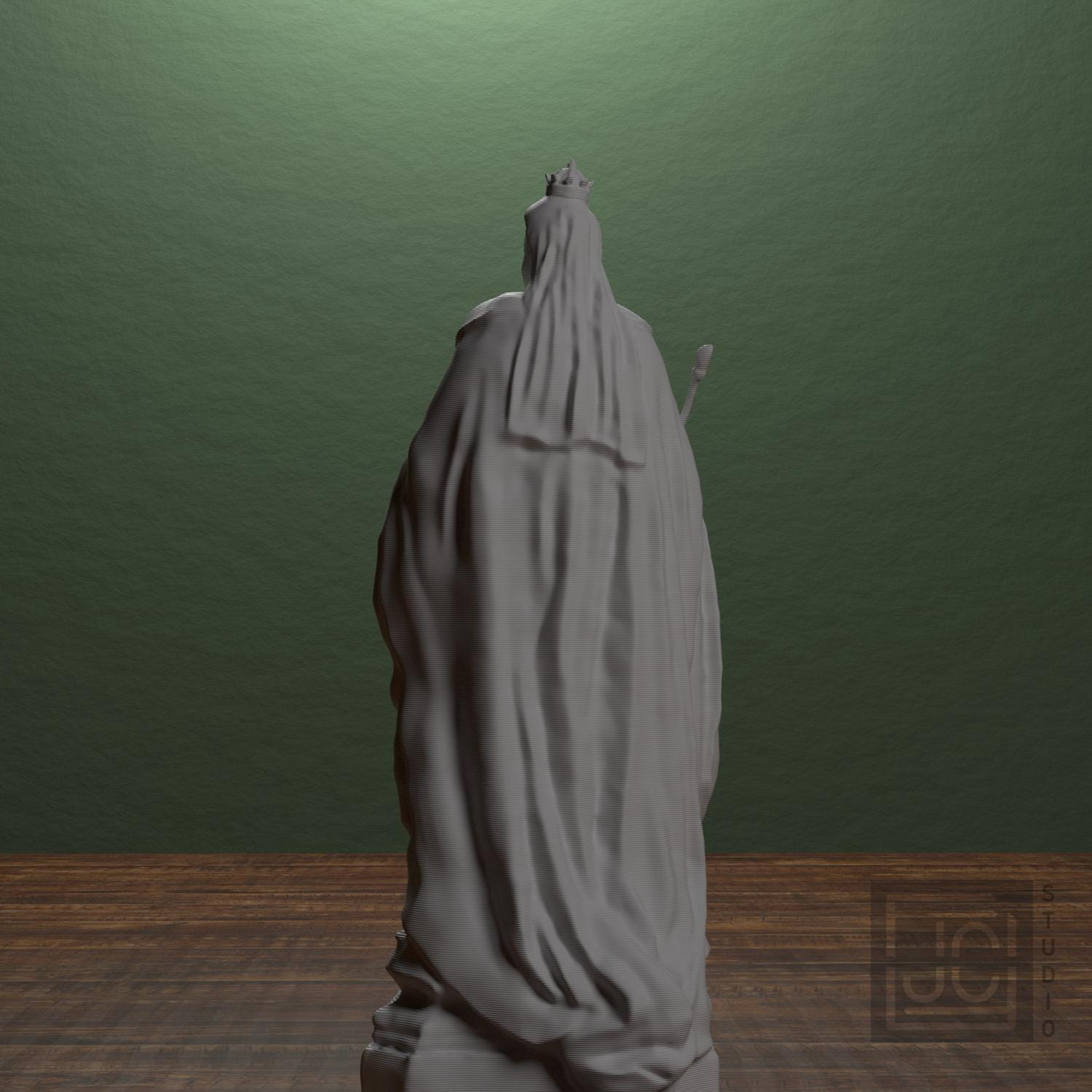 Queen Victoria in Victoria Square 3D Printed Museum Statue Replica