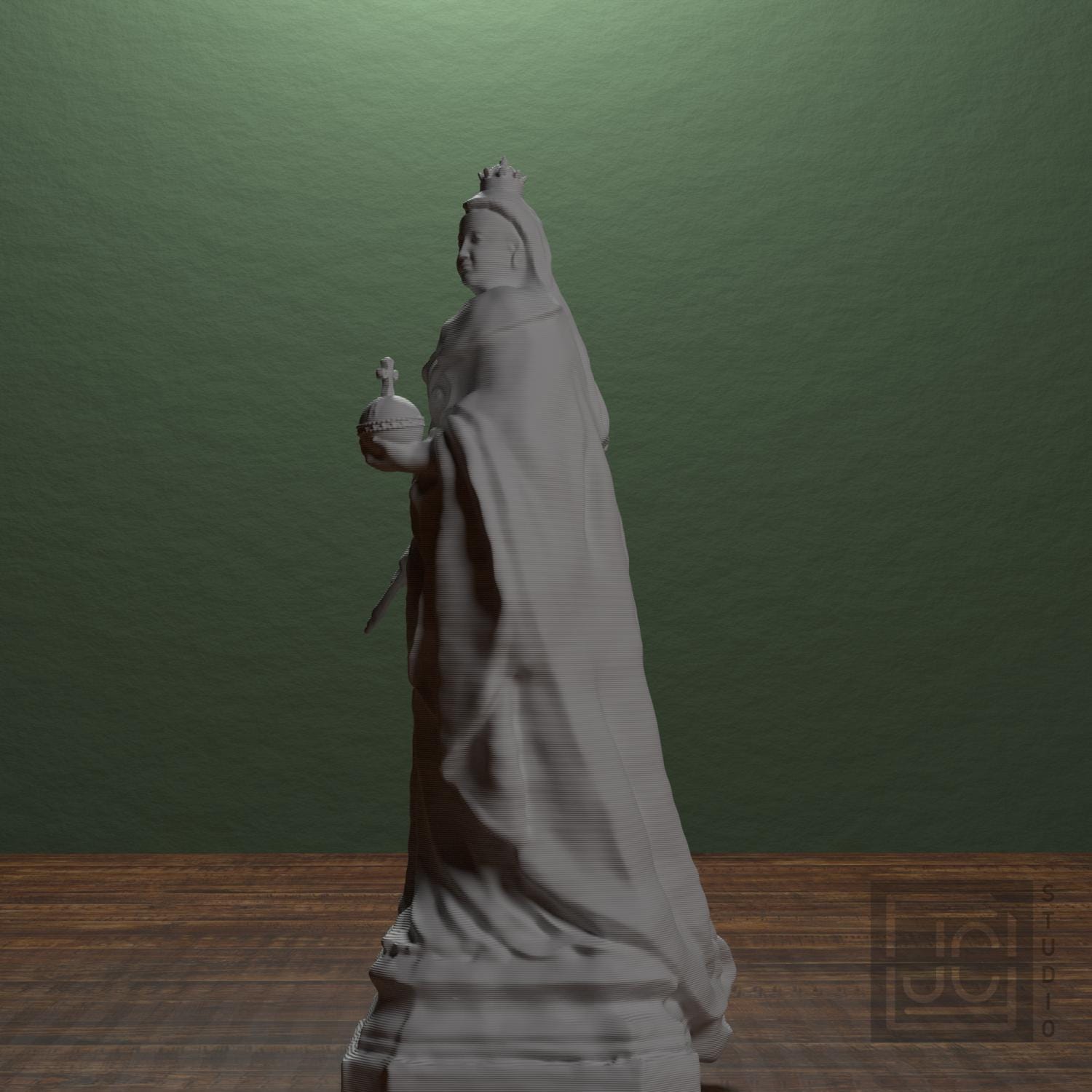 Queen Victoria in Victoria Square 3D Printed Museum Statue Replica