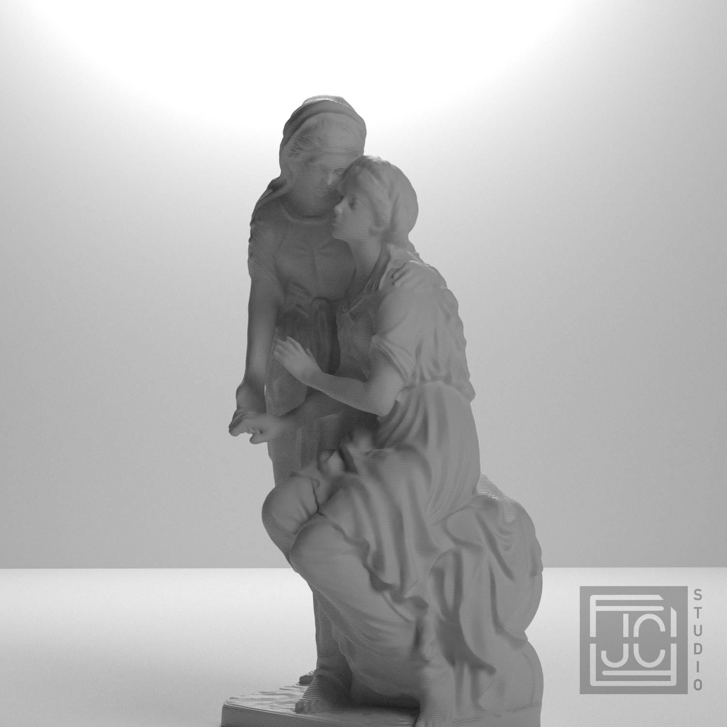 The Sisters of Bethany 3D Printed Sculpture