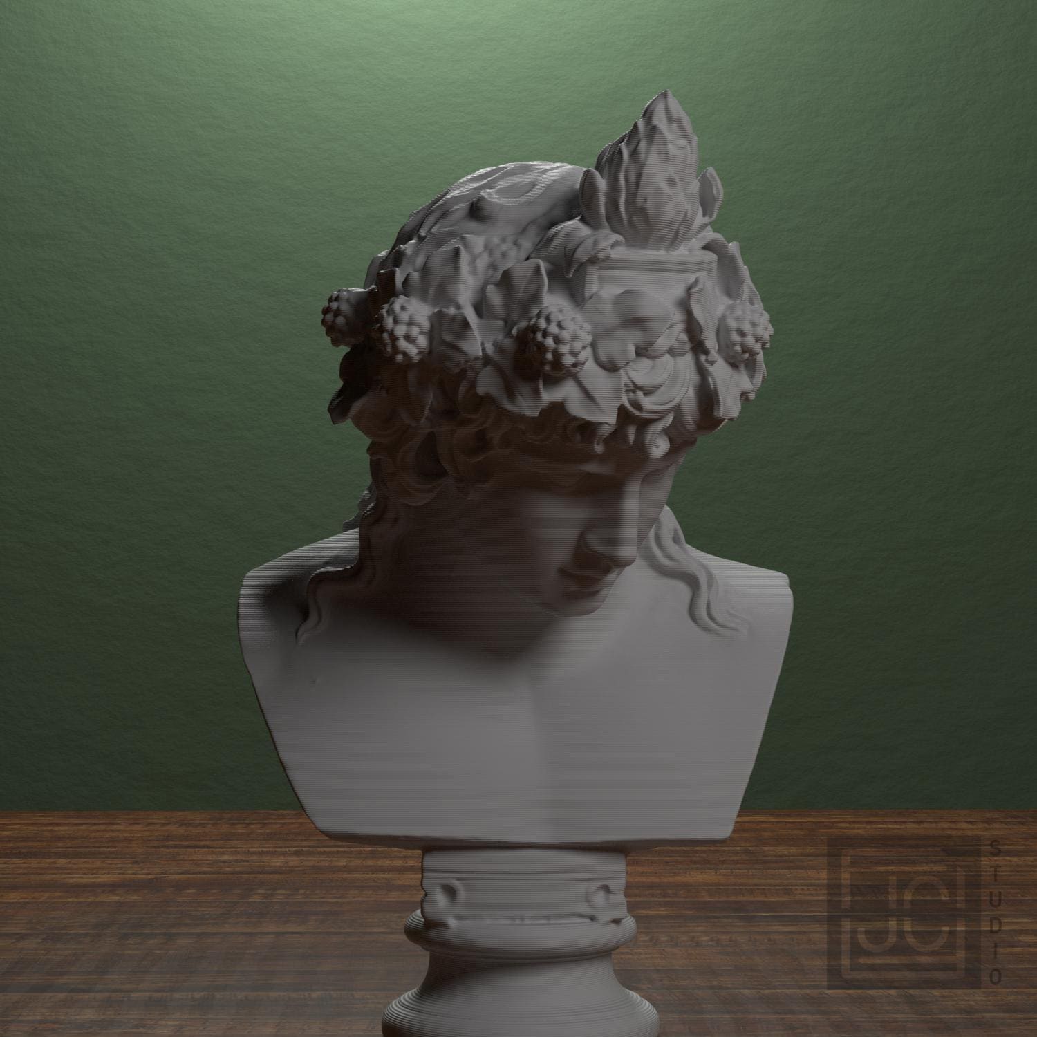 Antinous as Dionysus 3D Printed Collectible Bust
