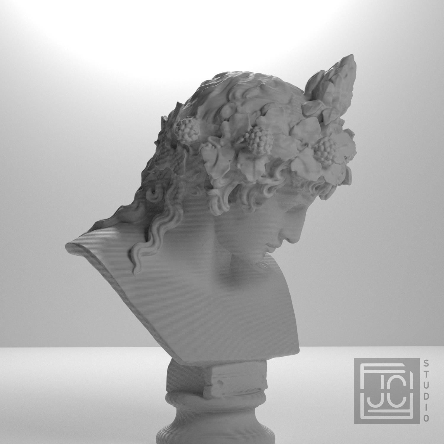 Antinous as Dionysus 3D Printed Collectible Bust