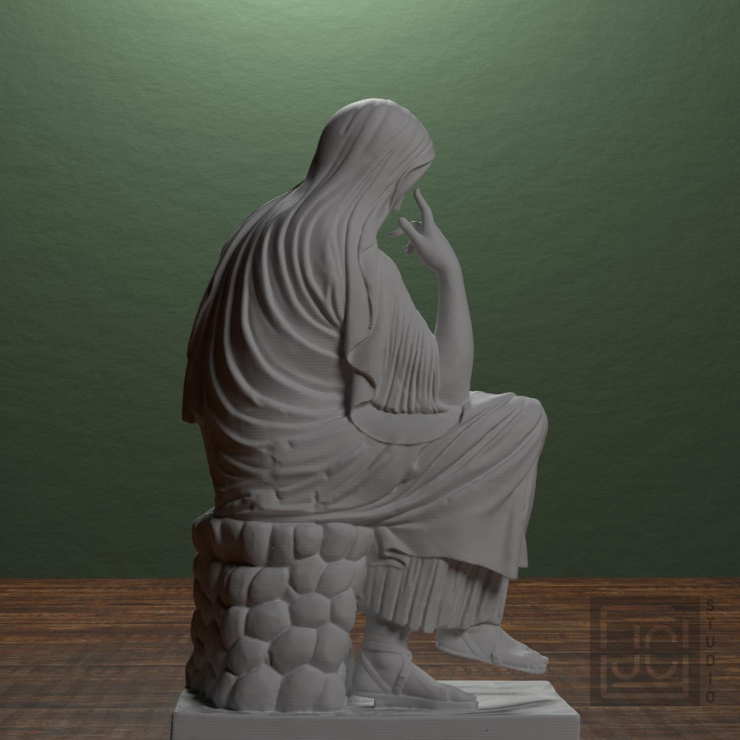 Seated Penelope 3D Printed Museum Replica