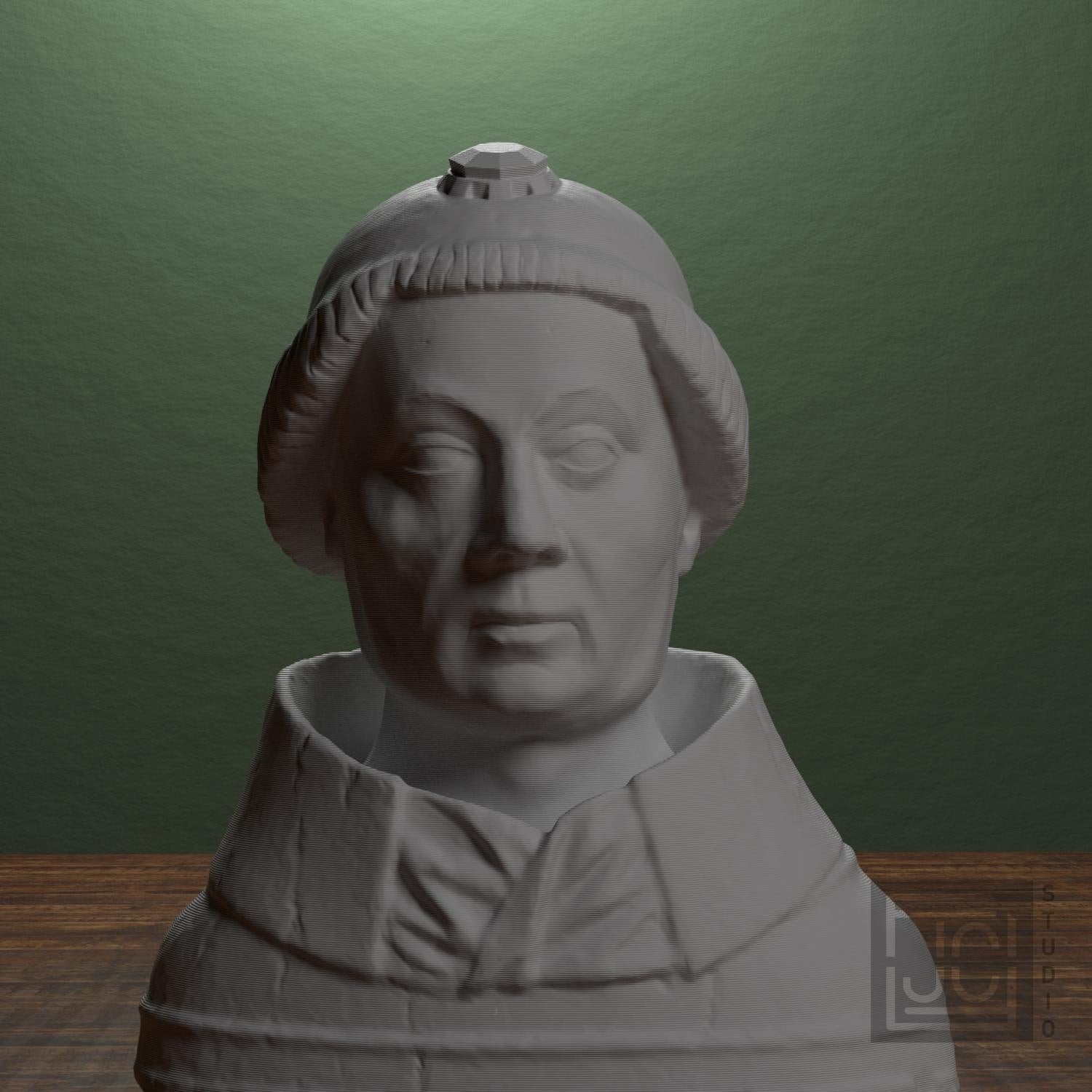 Reliquary Bust 3D Printed Museum Replica