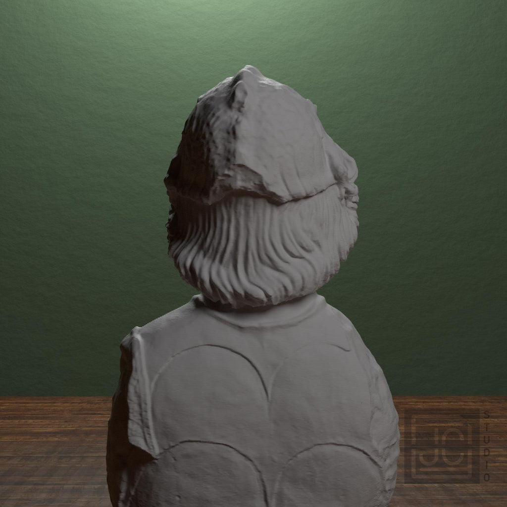 Helmet-Clad Figure with Relief Harness 3D Printed Museum Replica