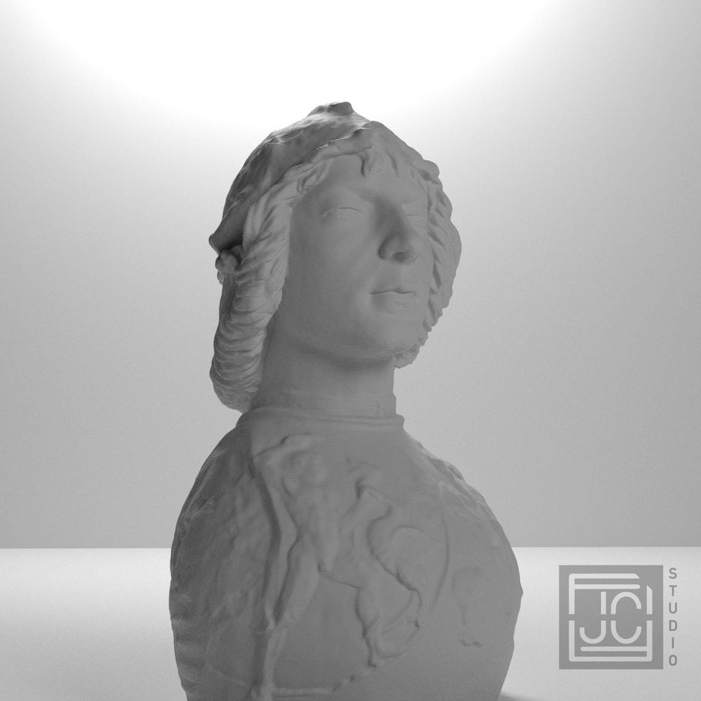 Helmet-Clad Figure with Relief Harness 3D Printed Museum Replica