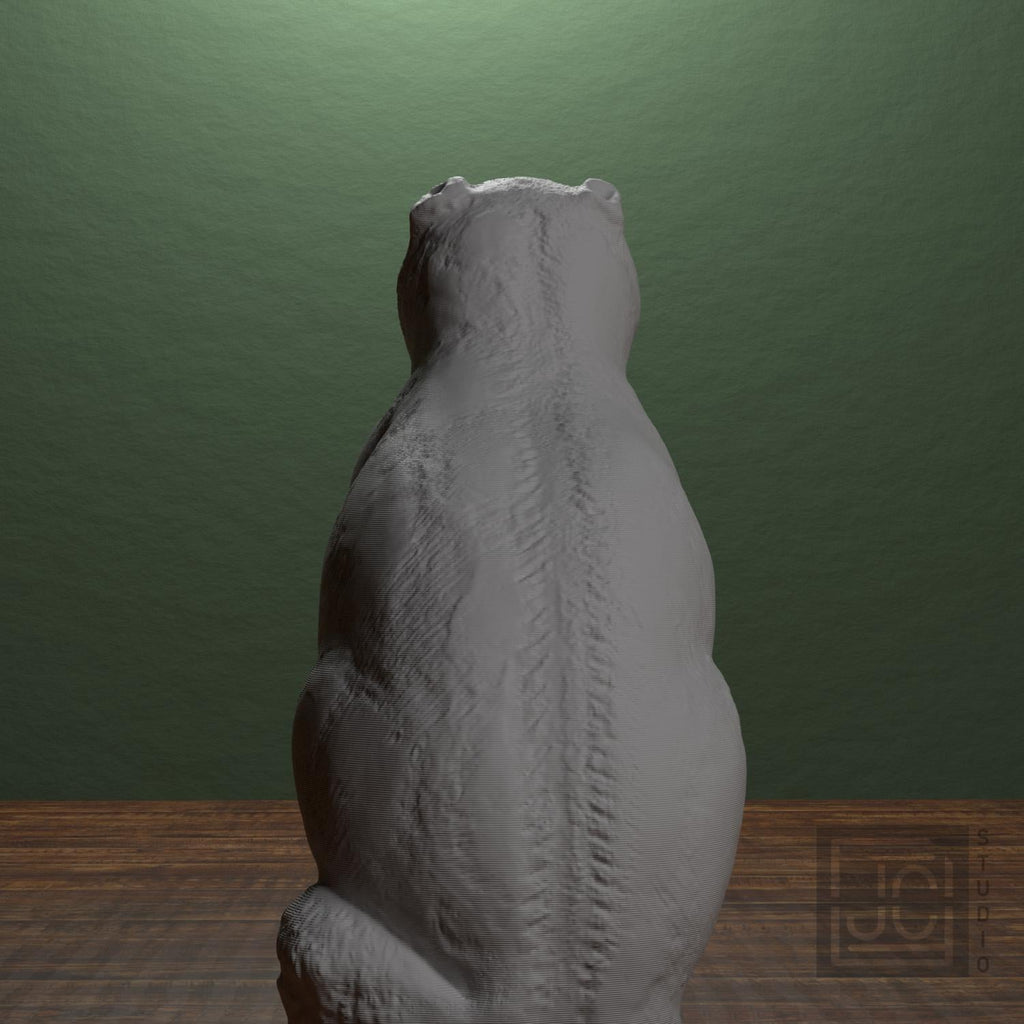 Chinese Porcelain Pug Dog B 3D Printed Collectible Sculpture