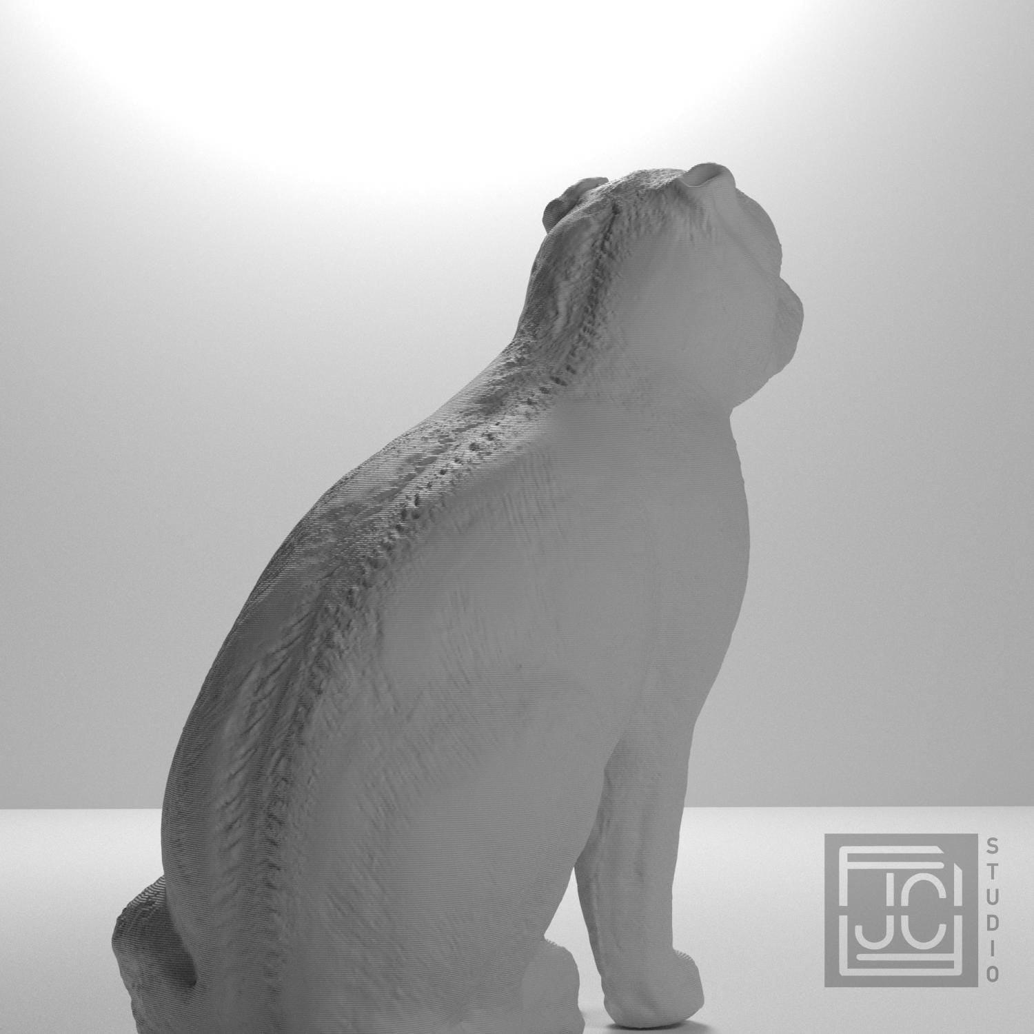 Chinese Porcelain Pug Dog B 3D Printed Collectible Sculpture