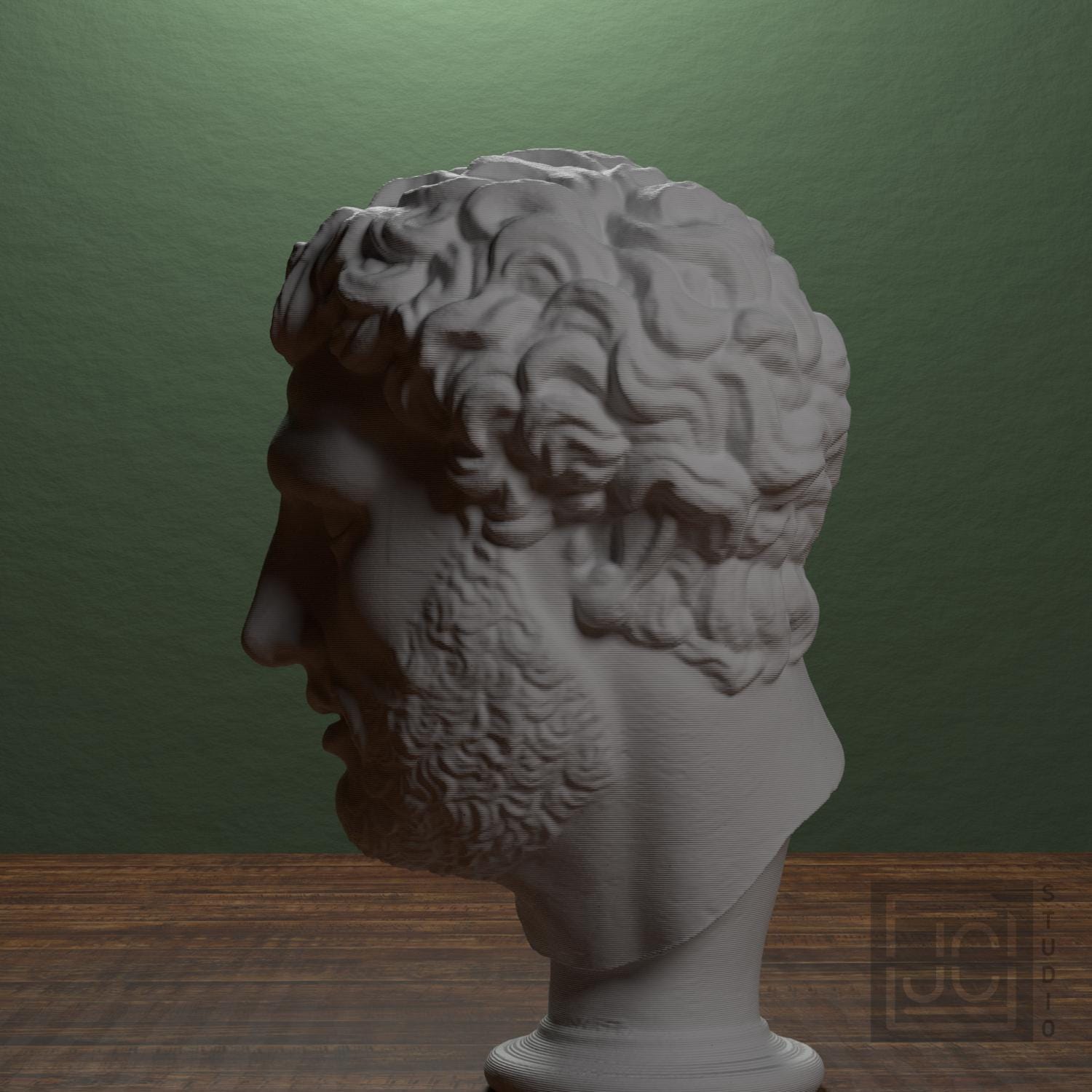 Ancient Portrait Head No. 0448 3D Printed Collectible Bust
