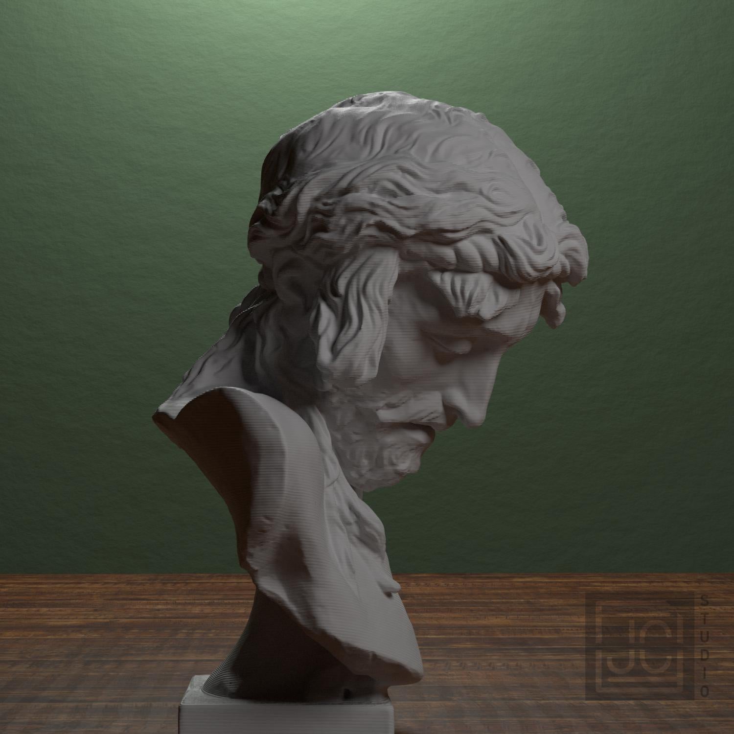 Christ on the Crucifix 3D Printed Collectible Sculpture