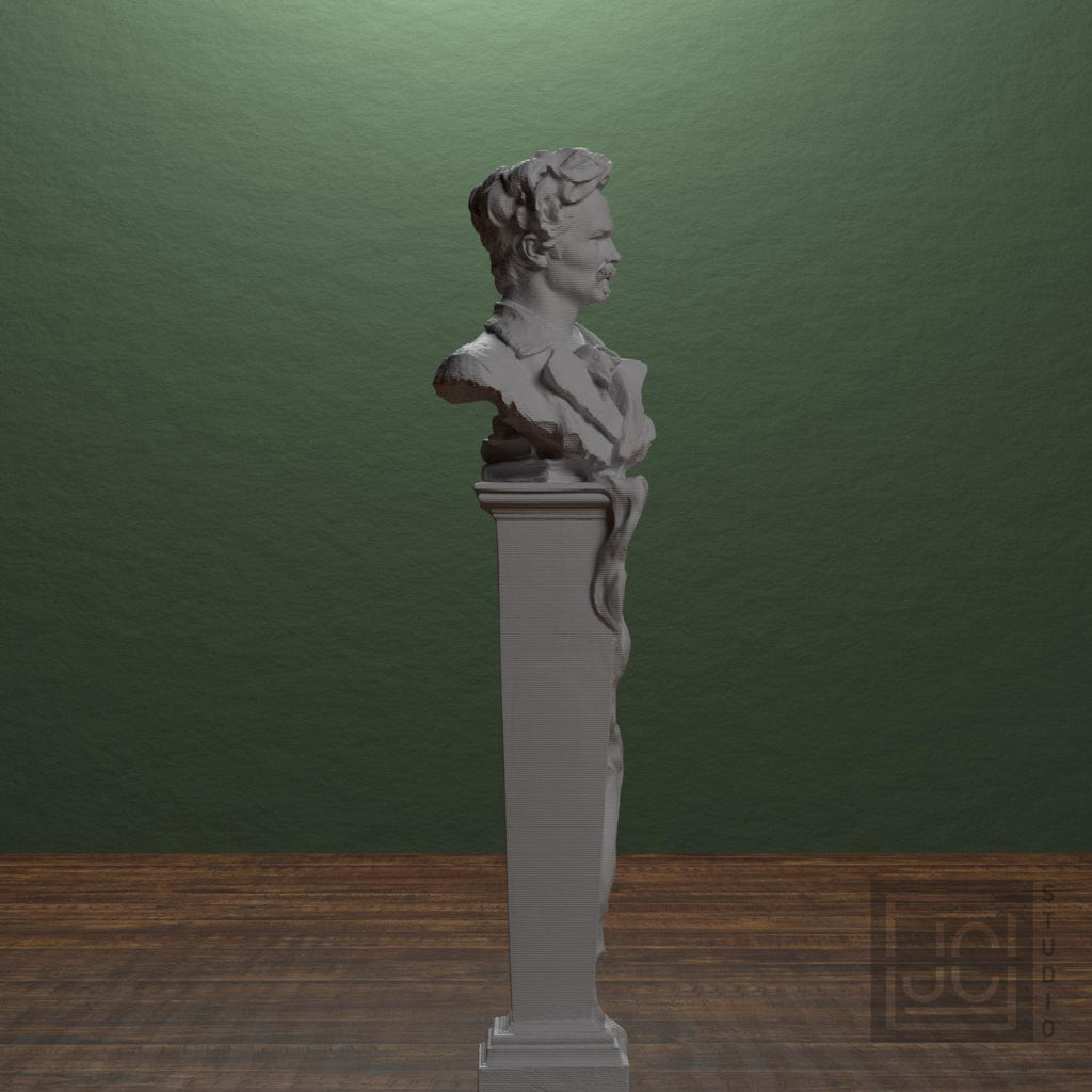 Portrait of August Strindberg 3D Printed Collectible Bust