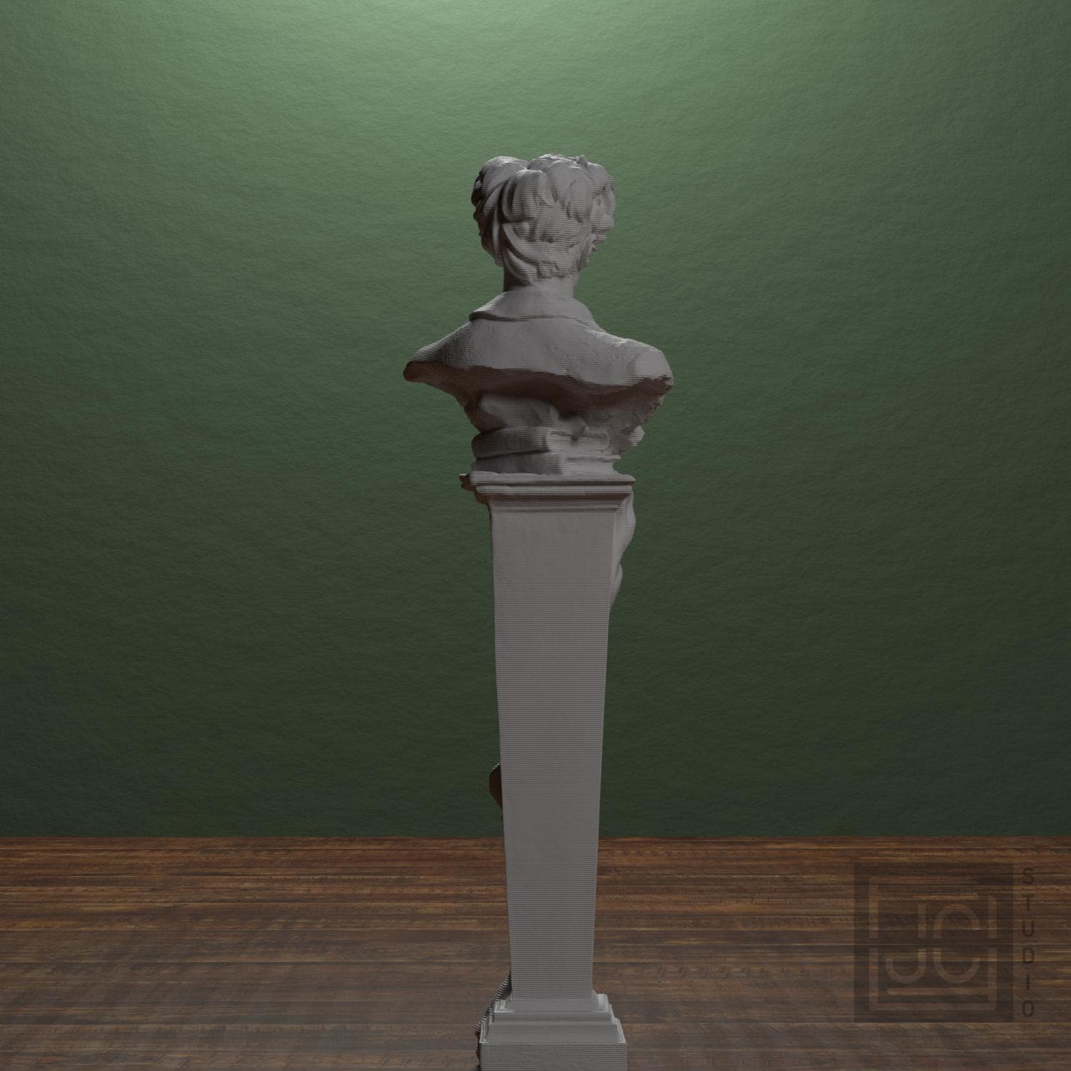 Portrait of August Strindberg 3D Printed Collectible Bust