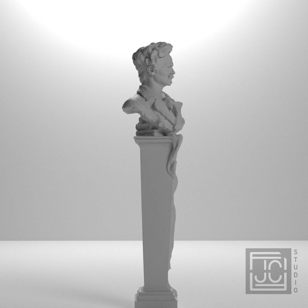 Portrait of August Strindberg 3D Printed Collectible Bust