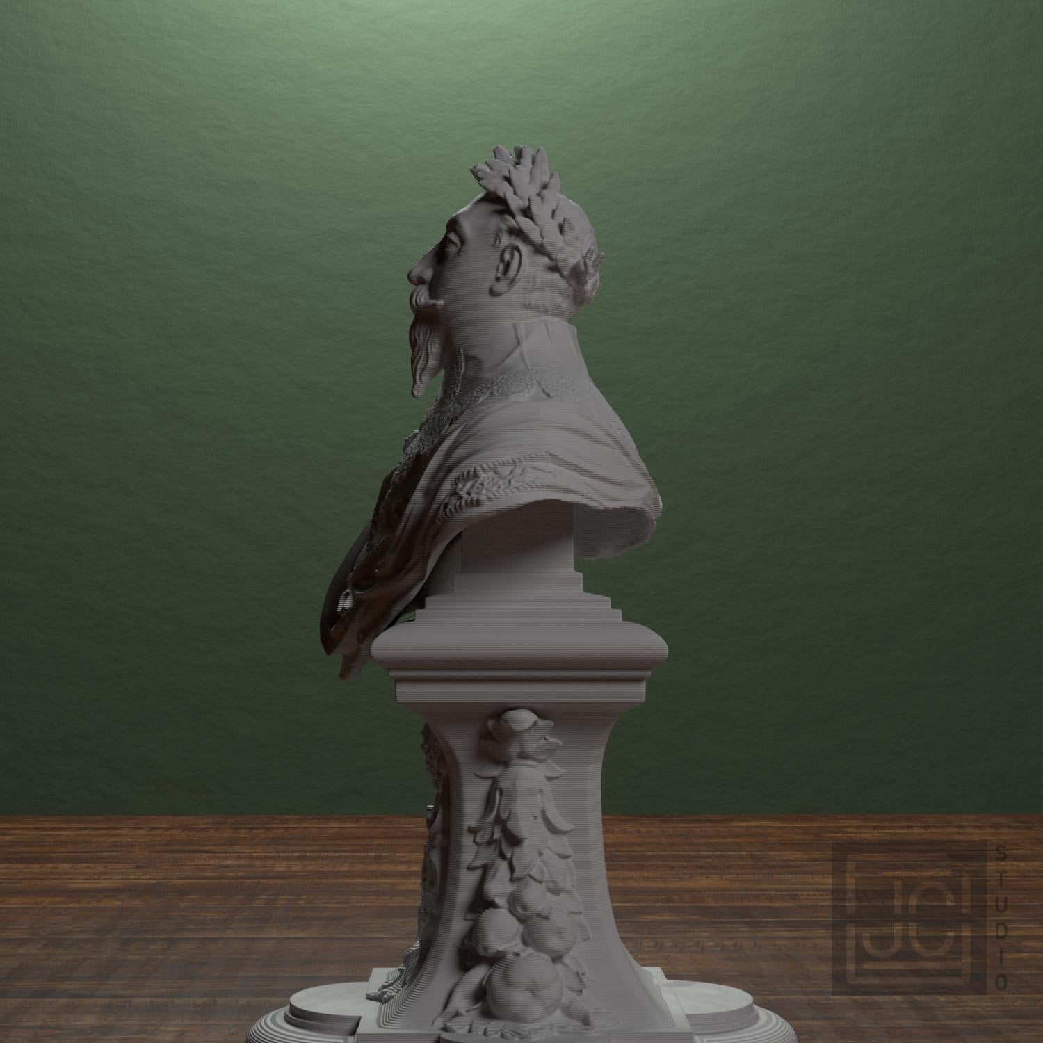 Gustav II Adolf, King of Sweden 3D Printed Collectible Bust