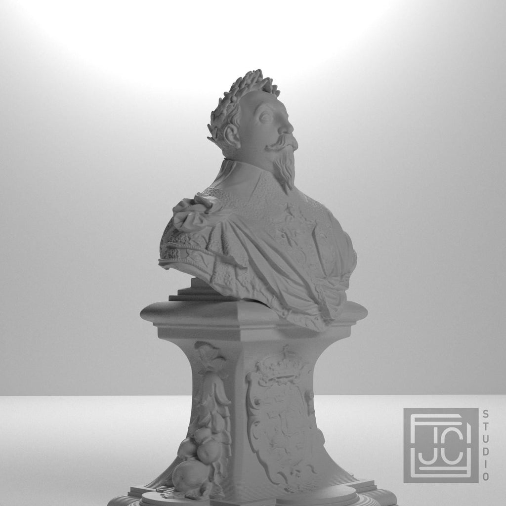 Gustav II Adolf, King of Sweden 3D Printed Collectible Bust