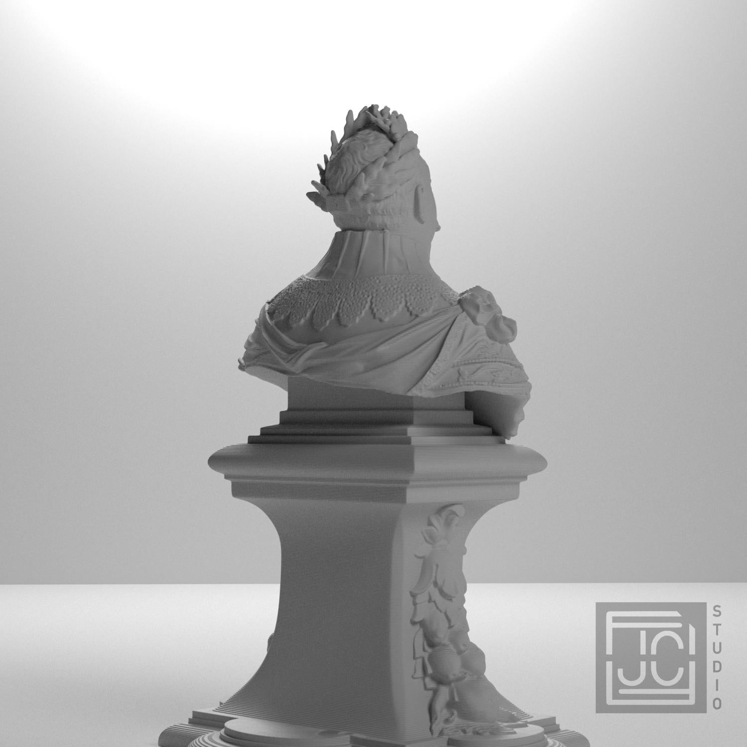 Gustav II Adolf, King of Sweden 3D Printed Collectible Bust