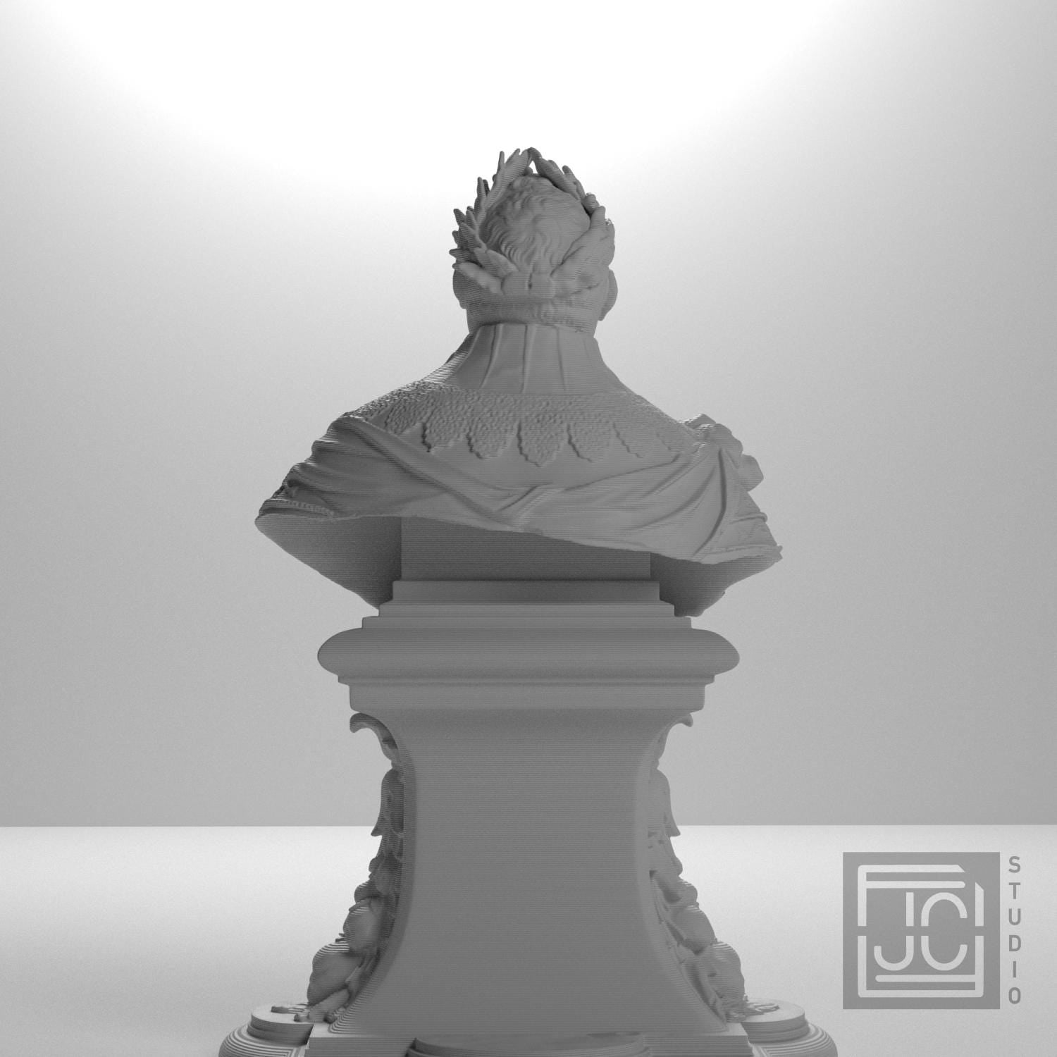 Gustav II Adolf, King of Sweden 3D Printed Collectible Bust