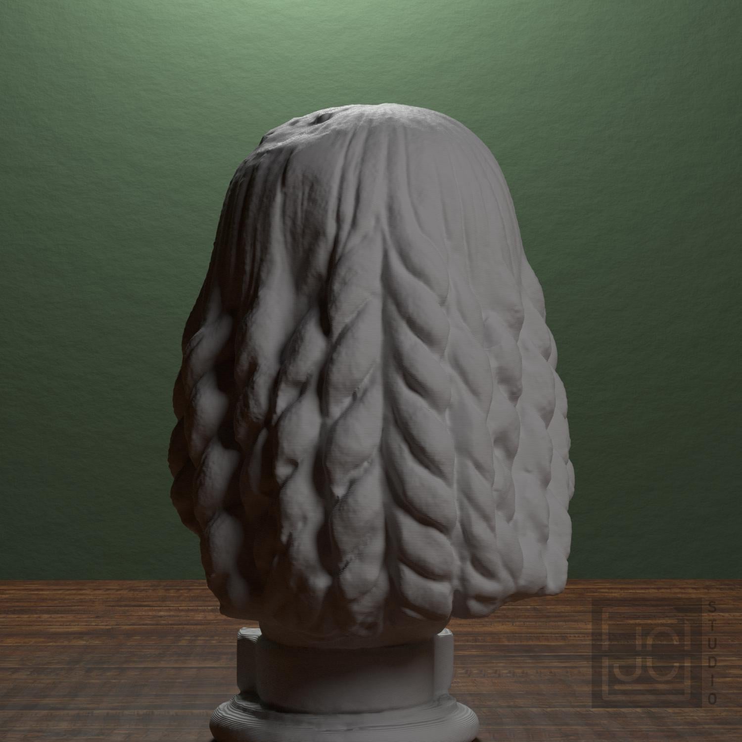 Female Head Statue Fragment 3D Printed Collectible Bust
