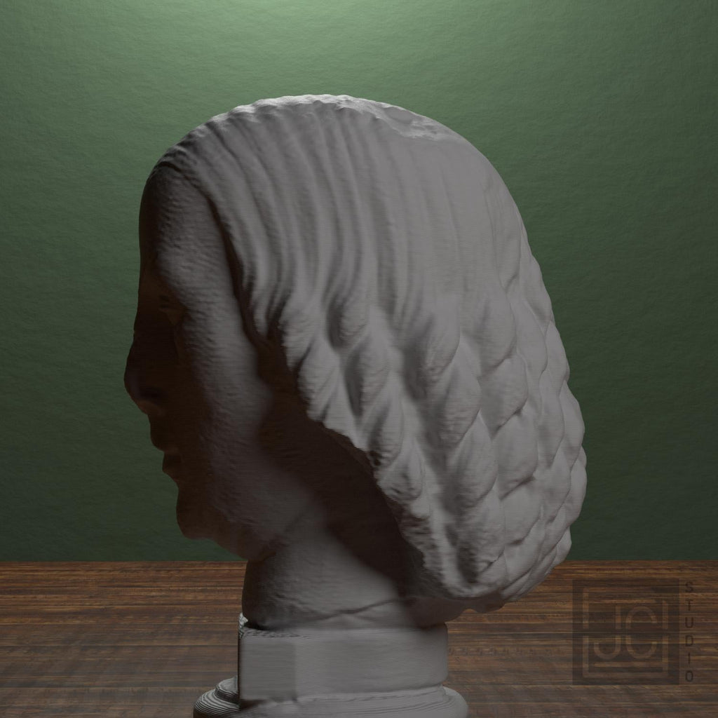 Female Head Statue Fragment 3D Printed Collectible Bust