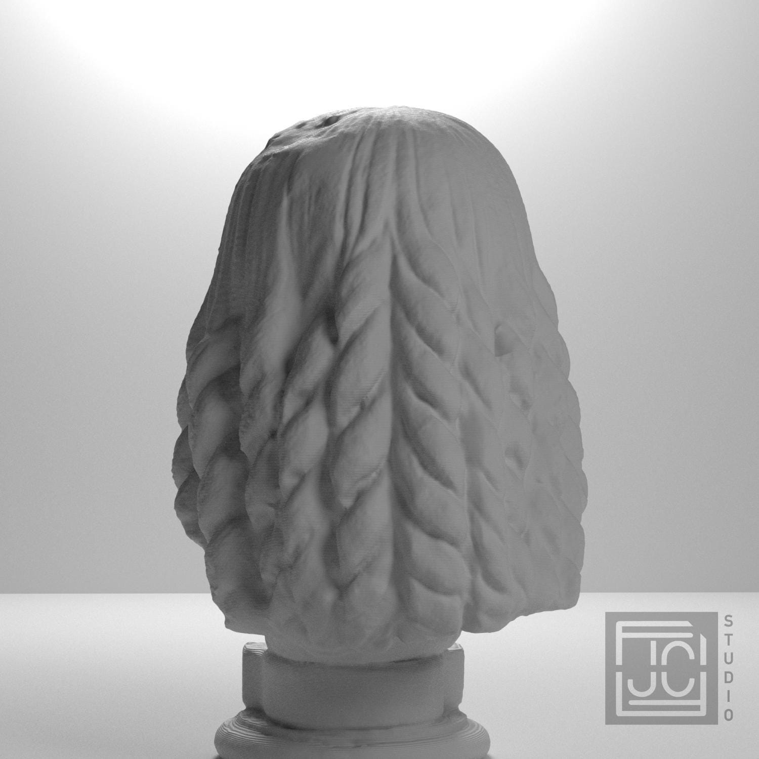 Female Head Statue Fragment 3D Printed Collectible Bust