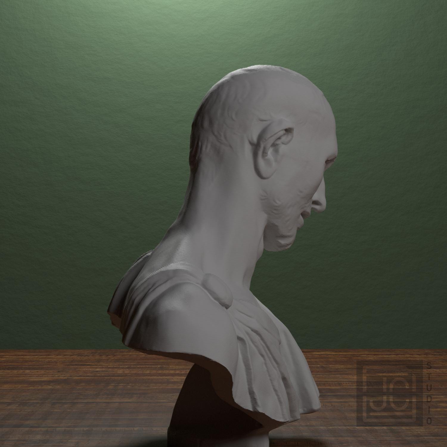 Museum Portrait 3D Printed Collectible Bust