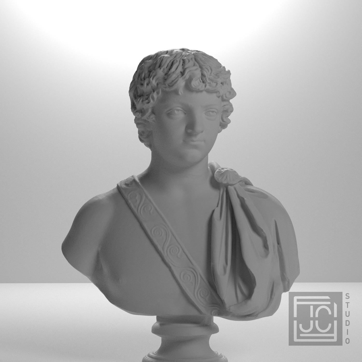 Young Caracalla 3D Printed Collectible Bust