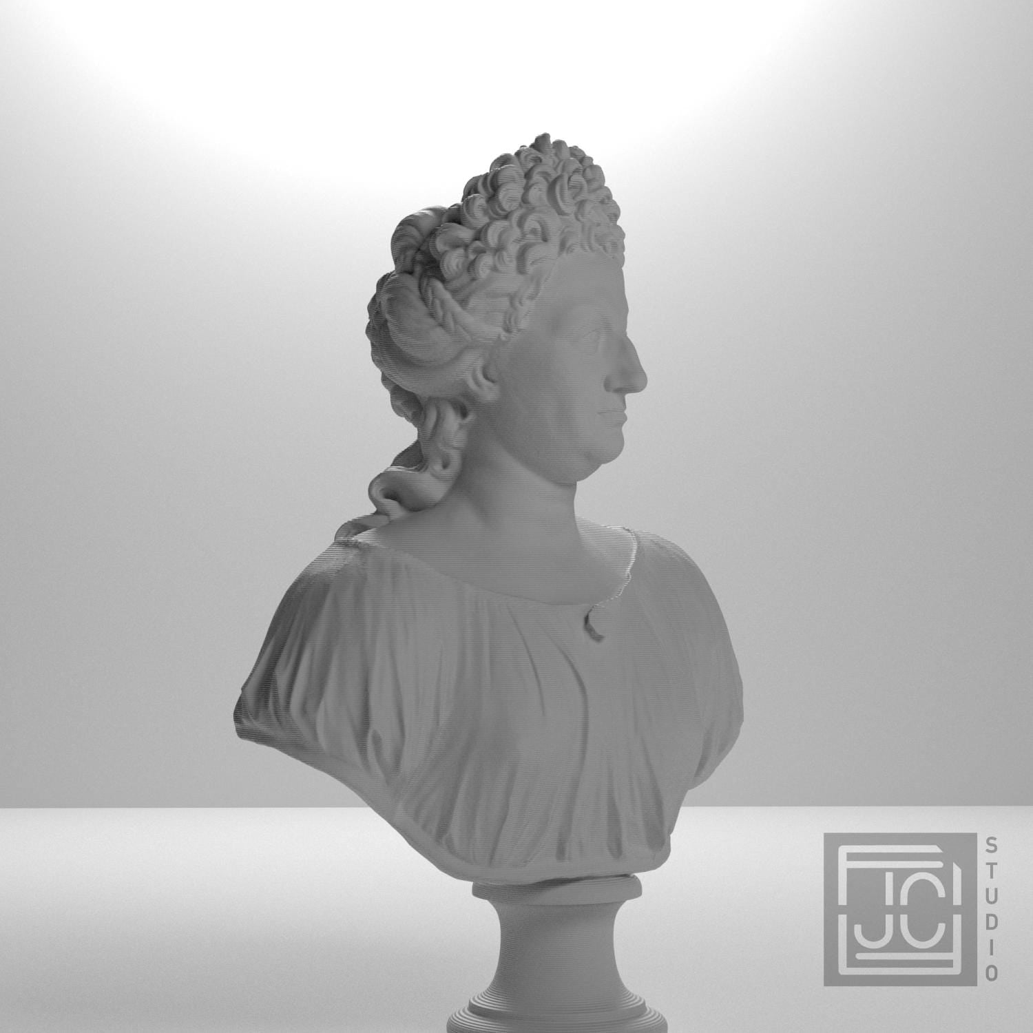 Queen Kristina of Sweden 3D Printed Museum Portrait Replica