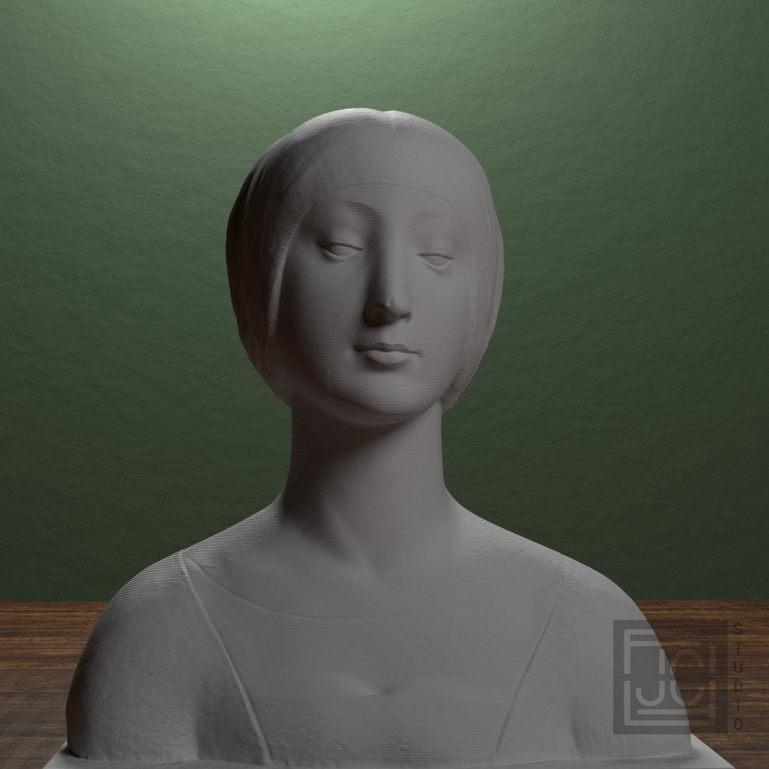 Portrait Bust, Possibly Isabella of Aragon - 3D Printed Replica